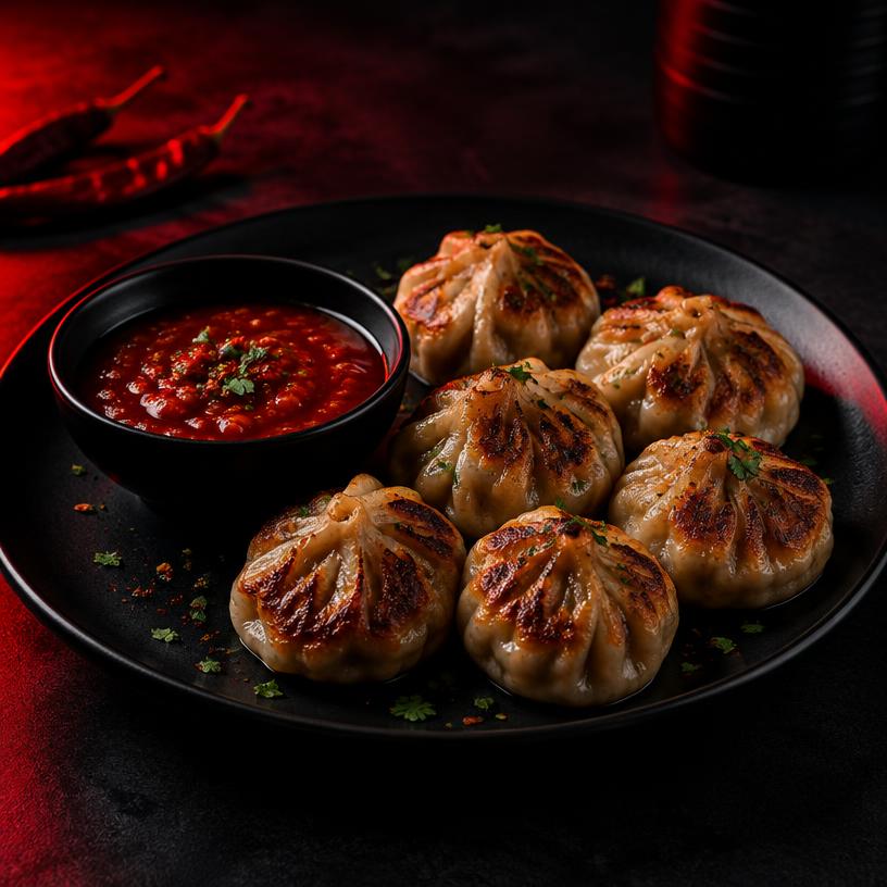 Momos at Crescent Cafe