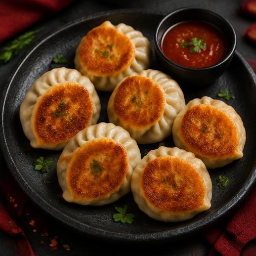 Pan Fried Momos (6 Pc)
