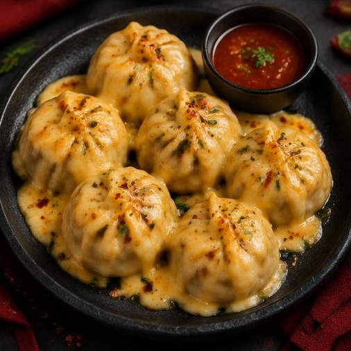 Cheesy Momos (6 Pc)